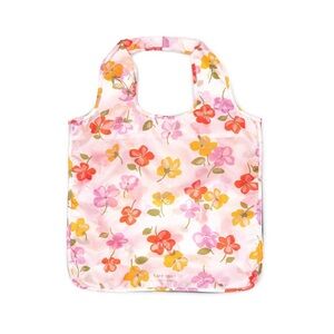 Kate Spade New York Pansies Reusable Large Tote With Packable Pouch NWT